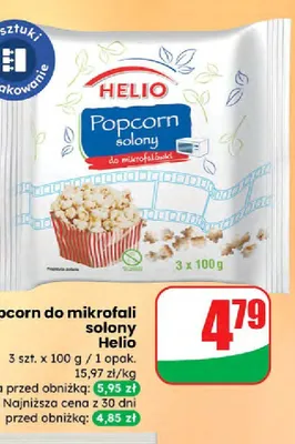 Popcorn do mikrofali solony  promocja w Dino