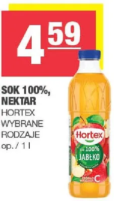 Sok 100% nektar Hortex wybrane rodzaje promocja w SPAR