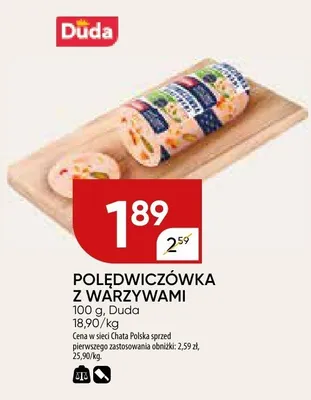 Polędwiczówka z warzywami Duda promocja w Chata Polska