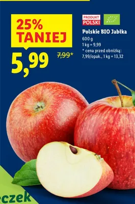 Polskie BIO Jabłka promocja w Lidl