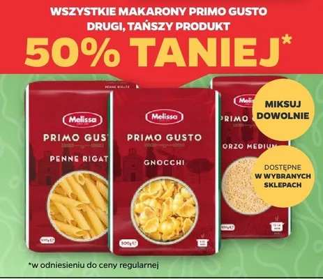 Wszystkie makarony Primo Gusto DRUGI -50% promocja w Netto