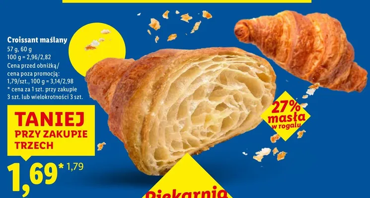 Croissant maślany promocja w Lidl