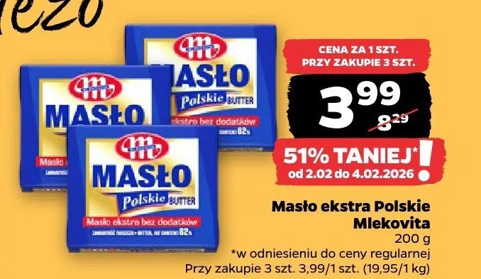 Masło ekstra Polskie  promocja w Netto