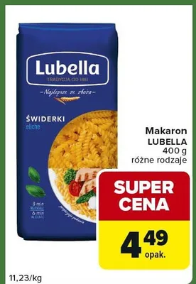 Makaron LUBELLA 400g różne rodzaje promocja w Carrefour Express