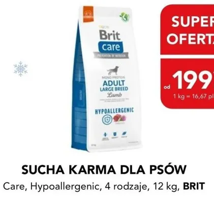 Sucha karma dla psów Brit Care Hypoallergenic promocja w Aquael zoo