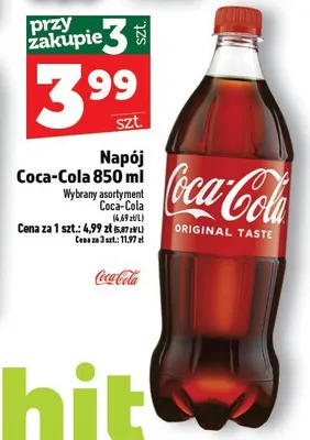 Napój Coca-cola promocja w TOPAZ
