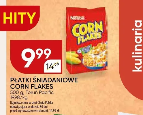PŁATKI ŚNIADANIOWE CORN FLAKES Nestlé promocja w Chata Polska