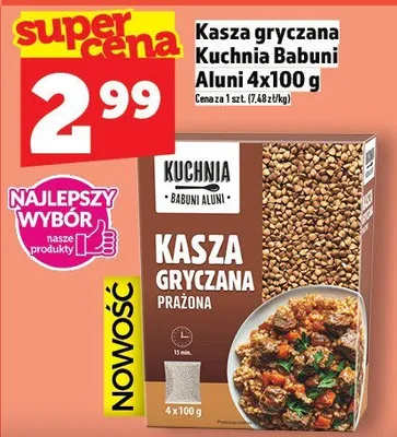 Kasza gryczana Kuchnia Babuni Aluni 4x100 g promocja w TOPAZ