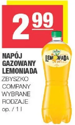 Napój gazowany Lemoniada Zbyszko Company wybrane rodzaje promocja w SPAR