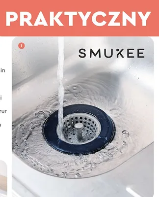 Akcesoria do sprzątania SMUKEE sitko do odpływu promocja w Biedronka