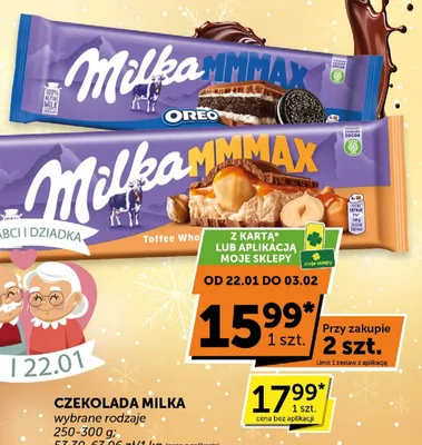 Czekolada Milka MMMAX wybrane rodzaje promocja w Euro Sklep