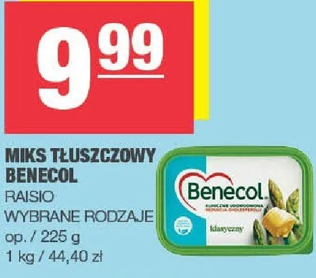 Miks tłuszczowy BENECOL RAISIO promocja w SPAR