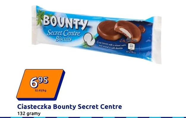 Ciasteczka Bounty Secret Centre promocja w Action