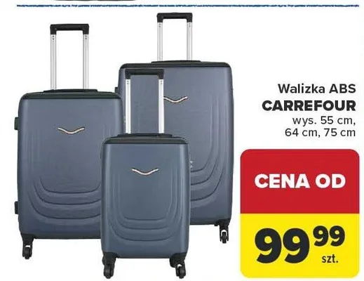 Walizka abs 73 cm promocja w Carrefour Market