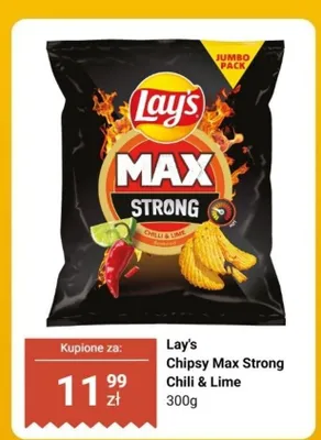 Chipsy Max Strong Chili & Lime  promocja w Dino