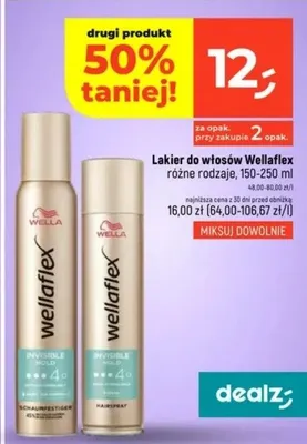 Lakier do włosów Wellaflex różne rodzaje, 150-250 ml promocja w Dealz