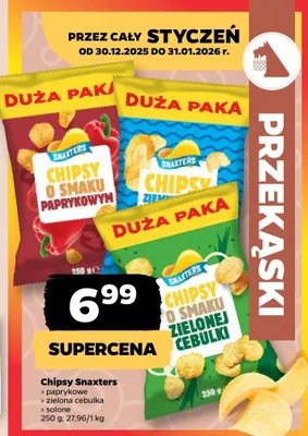 Chipsy zielona cebulka Crunchips lorenz promocja w Netto