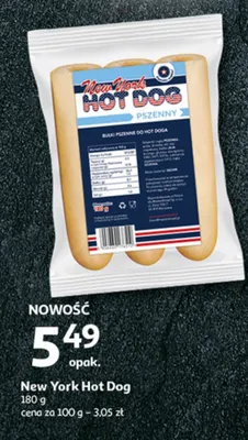 Hot dog New York Hot Dog promocja w Auchan