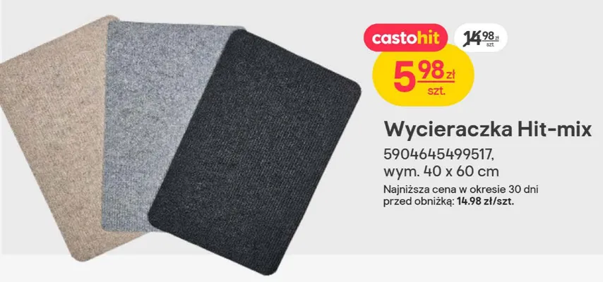 Wycieraczka Hit-mix 40 x 60 cm promocja w Castorama