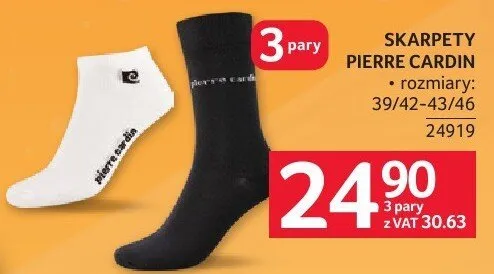 Skarpety PIERRE CARDIN 3 pary promocja w Selgros