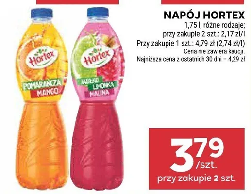 Napój Hortex promocja w Stokrotka