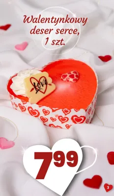 Walentynkowy deser serce promocja w Twój Market