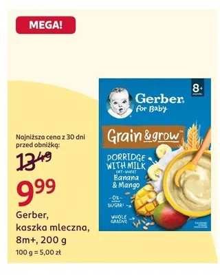 Kaszka mleczna, 8m+ 200 g promocja w Rossmann