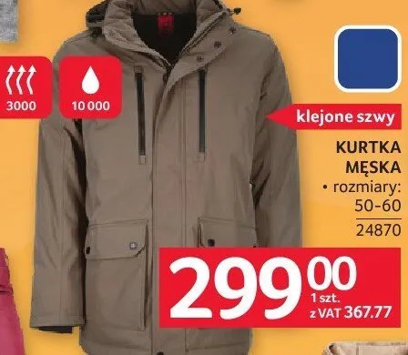 Kurtka męska skóropodobna z kapturem s-3xl Tex promocja w Selgros