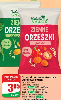 Orzeszki ziemne w skorupce papryka promocja w Dino