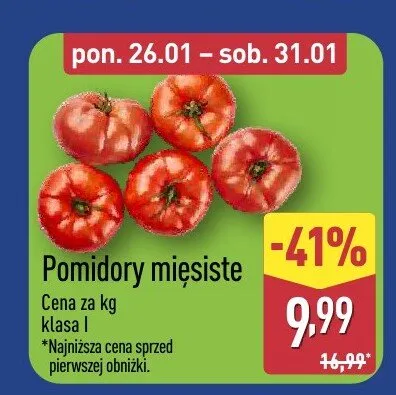 Pomidory mięsiste klasa I Aldi promocja w Aldi