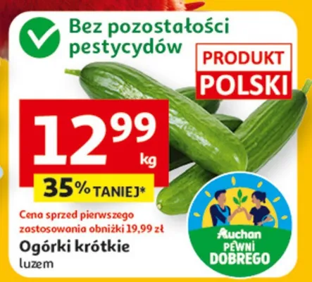 Ogórki krótkie luzem Auchan promocja