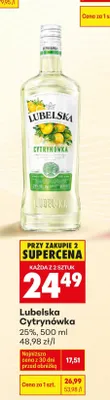 Wódka Lubelska cytrynówka 25%, 500 ml promocja w Biedronka