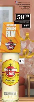 Rum Original 3 YO 0,7l ze szklanką Havana Club promocja w POLOmarket