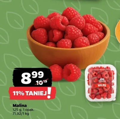 Malina 125 g promocja w Netto