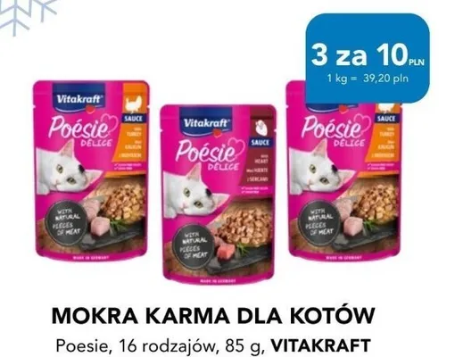 Mokra karma dla kotów Poesie, 16 rodzajów, 85 g promocja w Aquael zoo