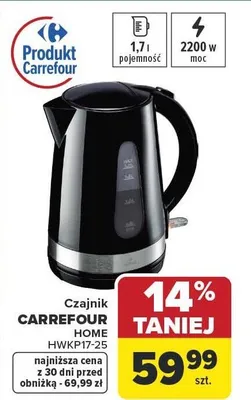 Czajnik HOME HWKP17-25 Carrefour promocja w Carrefour Market