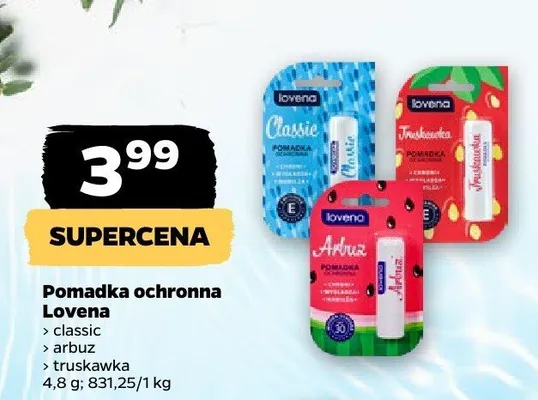 Pomadka ochronna classic Lovena promocja w Netto