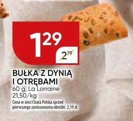Bułka z dynią promocja w Chata Polska