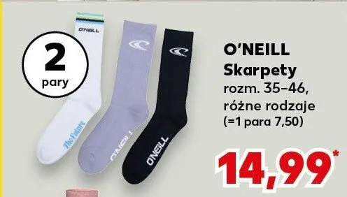 Skarpety, różne rodzaje O'Neill promocja w Kaufland