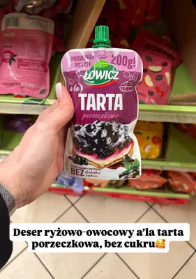 Deser ryżowo-owocowy a'la tarta porzeczkowa  promocja w Dino