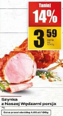 Szynka z Naszej Wędźarni porcja promocja w Supeco