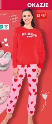 Piżama damska z miękkiego weluru promocja w Biedronka