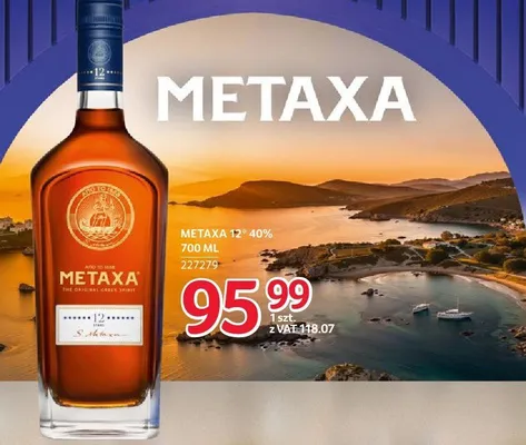 Brandy Metaxa 12* 40% 700 ml promocja w Selgros
