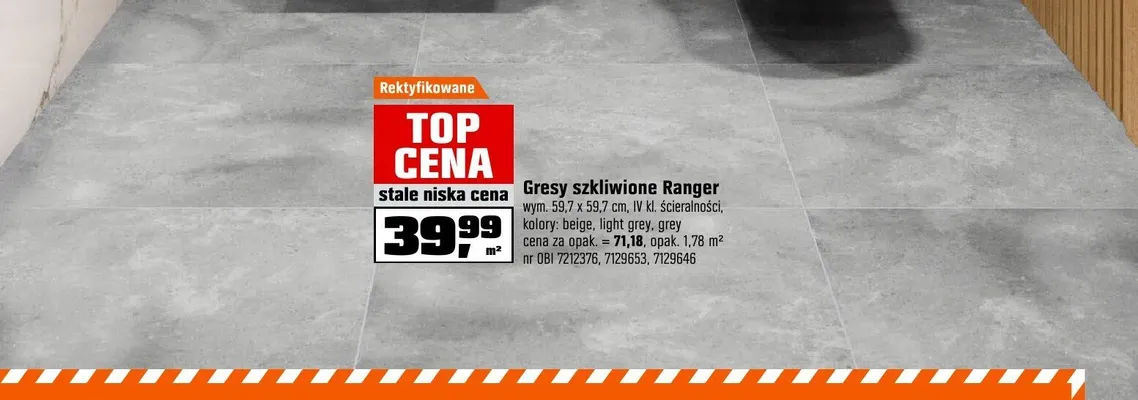 Gresy szkliwione Ranger promocja w OBI