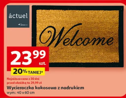 Wycieraczka kokosowa z nadrukiem actuel promocja w Auchan