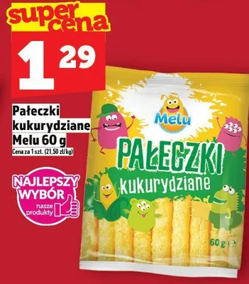 Pałeczki kukurydziane Melu 60g promocja w TOPAZ