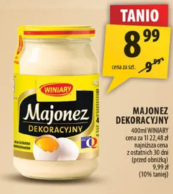 Majonez dekoracyjny WINIARY promocja w Arhelan