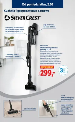 Odkurzacz akumulatorowy pionowy 22,2V promocja w Lidl