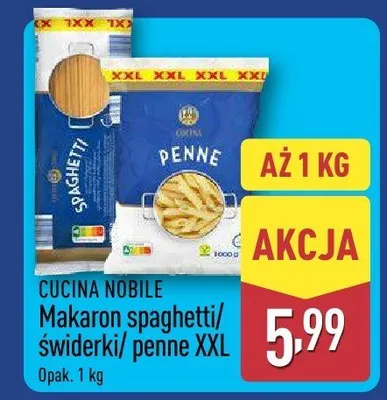 Makaron spaghetti XXL Cucina Nobile promocja w Aldi