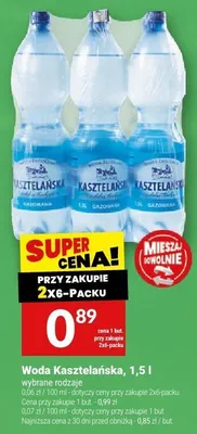 Woda Kasztelańska, 1,5 l promocja w Twój Market